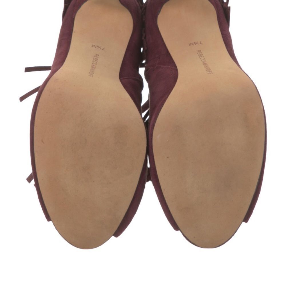 REBECCA MINKOFF Rio Suede Fringe Open toe Booties - Picture 8 of 9